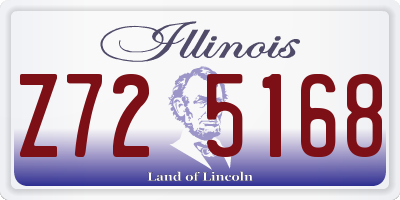 IL license plate Z725168
