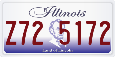 IL license plate Z725172