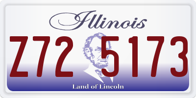 IL license plate Z725173