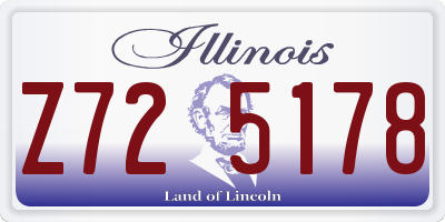 IL license plate Z725178