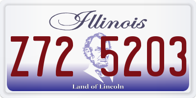 IL license plate Z725203