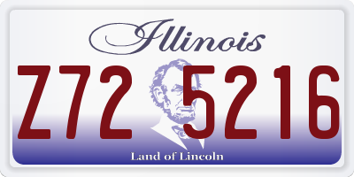 IL license plate Z725216