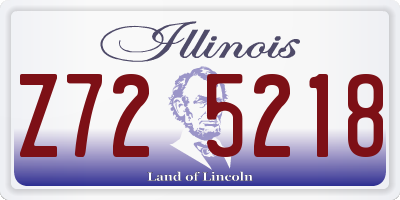 IL license plate Z725218