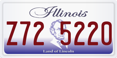 IL license plate Z725220