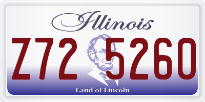 IL license plate Z725260
