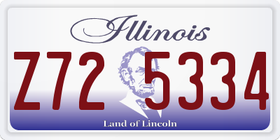 IL license plate Z725334