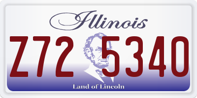 IL license plate Z725340