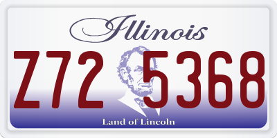 IL license plate Z725368