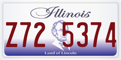 IL license plate Z725374