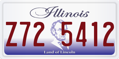 IL license plate Z725412