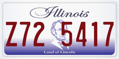 IL license plate Z725417