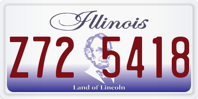 IL license plate Z725418