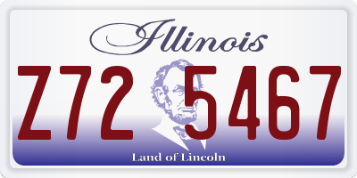 IL license plate Z725467