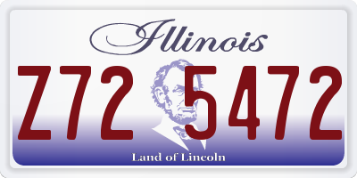 IL license plate Z725472