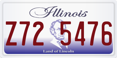 IL license plate Z725476