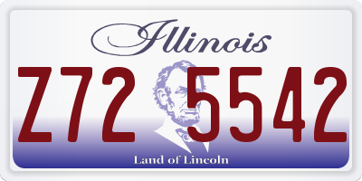 IL license plate Z725542