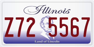 IL license plate Z725567