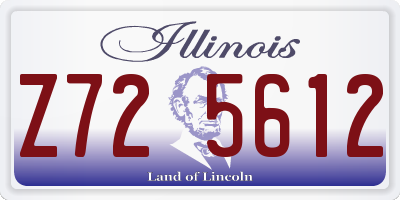 IL license plate Z725612