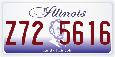 IL license plate Z725616