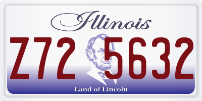 IL license plate Z725632