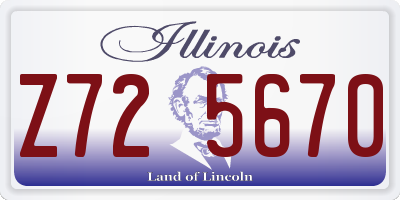 IL license plate Z725670