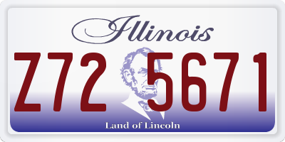 IL license plate Z725671