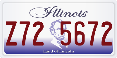 IL license plate Z725672