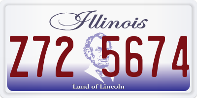 IL license plate Z725674