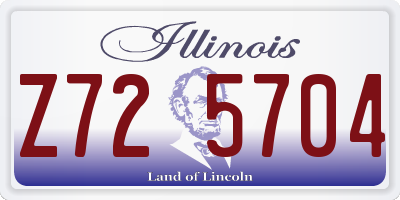 IL license plate Z725704