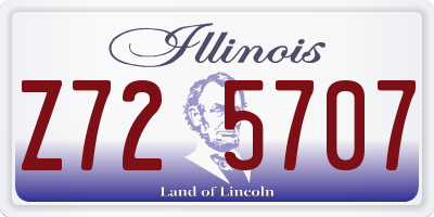 IL license plate Z725707