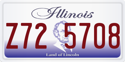 IL license plate Z725708