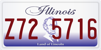 IL license plate Z725716