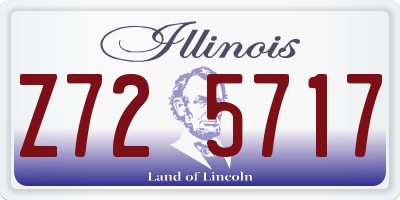 IL license plate Z725717