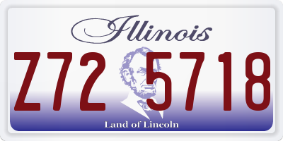 IL license plate Z725718