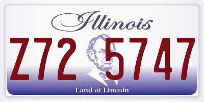 IL license plate Z725747