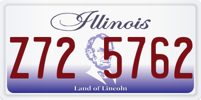 IL license plate Z725762