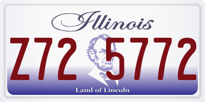 IL license plate Z725772