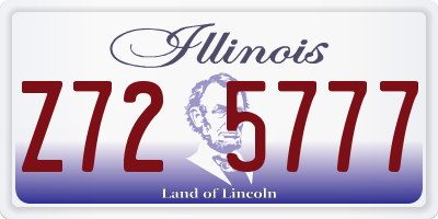 IL license plate Z725777