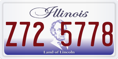 IL license plate Z725778