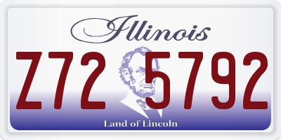 IL license plate Z725792