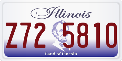 IL license plate Z725810