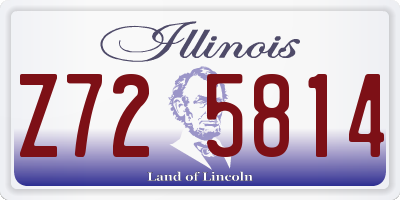 IL license plate Z725814