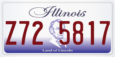 IL license plate Z725817