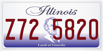 IL license plate Z725820