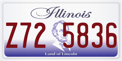 IL license plate Z725836