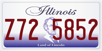 IL license plate Z725852