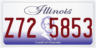 IL license plate Z725853