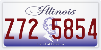 IL license plate Z725854