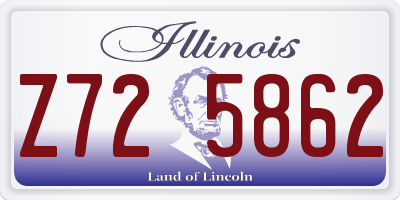 IL license plate Z725862