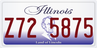 IL license plate Z725875